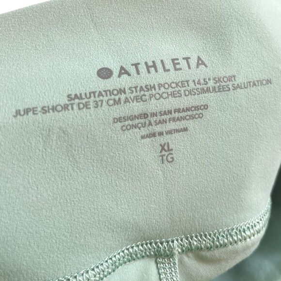 Athleta Mint Green Salutation Stash Pocket Skort 14.5-Jupe, Size XL - Picture 4 of 8
